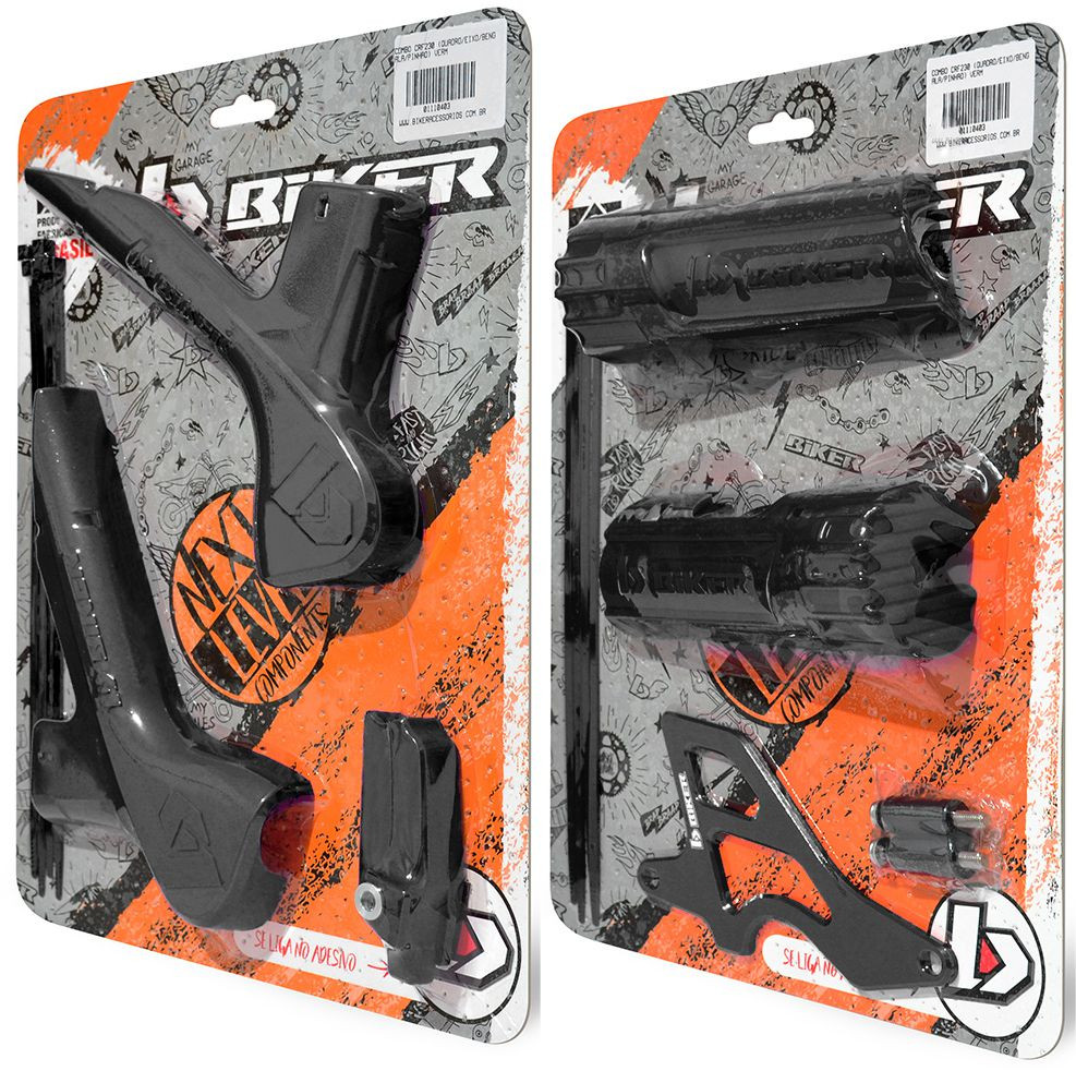 Kit de Plasticos Honda CRF 230 (Cubre Cuadro, Eje, Horquilla, Piñón) - Negro